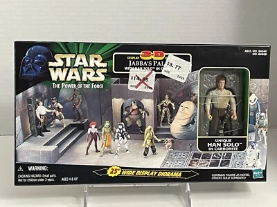 Star Wars Power of the Force 3-D Diorama Jabbas Palace con Han Solo 1998 Hasbro Foto 1 de 4