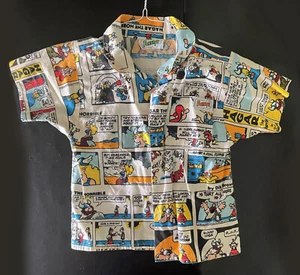 Vintage 80s FUNNAYS comic strip shirt Hagar the Horrible button up full color - Picture 1 of 6