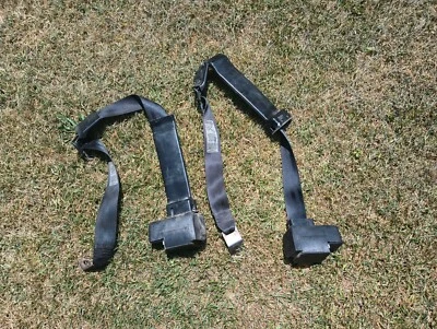 1990-1993 Ford Mustang BLACK OEM Seat belts CONVERTIBLE only Rear only GT LX - Image 1 of 2