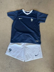 YOUTH used condition NIKE UNIFORM FRANCE National Team blue and white size 22 - Picture 1 of 2