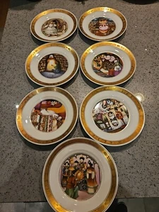 7er Set Royal Copenhagen Hans Christian Andersen Fairytale Porzellan Teller - Bild 1 von 15