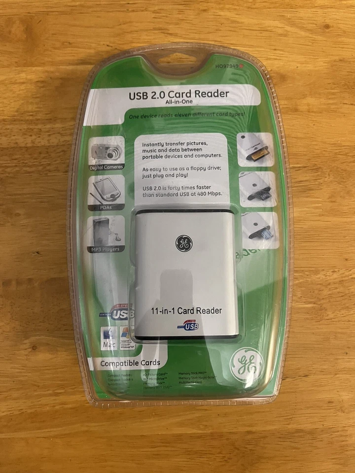 GE  HO97949 , 11-in-1 Card Reader  USB 2.0   ALL IN ONE ,COMPATIBLE CARDS (15CB3 - Image 1 of 2