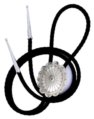 Corbata y puntas Navajo Southwest Concho de plata esterlina de 1 2/3 pulgadas EBS1184OTH Foto 1 de 3