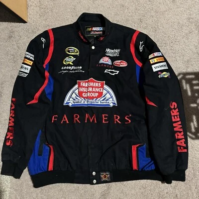 Chaqueta de Carreras NASCAR Kasey Kahne Farmers Insurance De Colección Diseño JH Hombres Talla 3 XL Foto 1 de 4