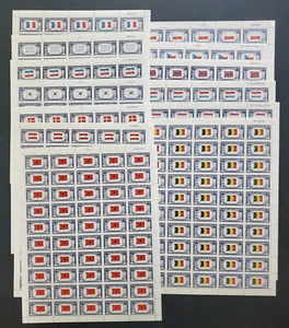 US Stamp Scott #909-21 WWII Overrun Countries VF NH Sheets - Picture 1 of 5