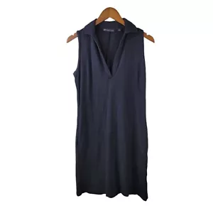 NY Co Beach T-shirt Dress size Medium Swim Cover-Up Knee Length Black Polo - Picture 1 of 7