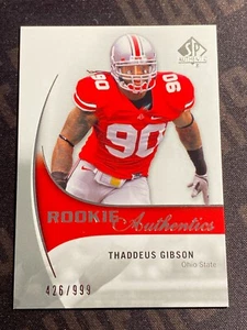 Thaddeus Gibson 2010 SP Auténtico #218 426/999 RC Ohio State Buckeyes - Imagen 1 de 3