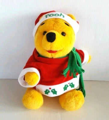 Peluche Winnie The Pooh Santa 13" Navidad Peluche Mattel Vintage 1996 Disney Foto 1 de 4