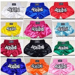 Child Kid Shorts Muay Thai Kick Boxing Fashion Arts Trunks Satin Fabric Girl Boy - Picture 1 of 20
