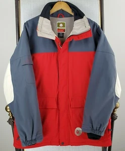 BURTON TACTIC Size Large Mens Red Gray Ski Snowboard Winter Field Jacket Coat - Picture 1 of 12