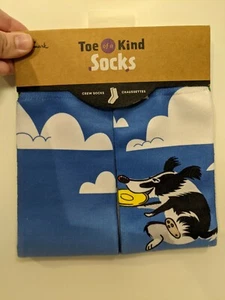 Seltene Rarität Toe of a Kind Hund Crew Socken Frisbee Park blau Fang Punze Geschenk - Bild 1 von 4