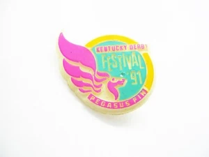 Vintage Kentucky Derby 1991 Festival Pegasus Pin made in USA - Picture 1 of 2
