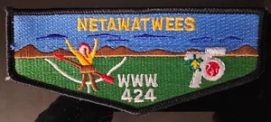 OA Netawatwees Lodge 424 - OA 75th Anniversary flap s20 - Picture 1 of 1