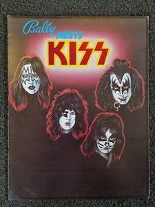 KISS - Bally Pinball ORIGINAL Advertising Flyer NOS