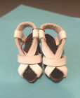 Gene Doll  Shoes White  Leather Strap Heels Fits: Tyler/Alex/Violet/Madra