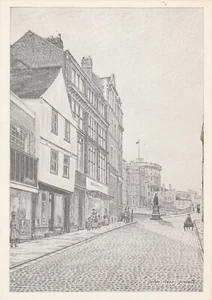 WINDSOR, PEASCOD STREET, Berkshire, Drawing - Vintage POSTCARD - Foto 1 di 2