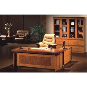 Senato Large Executive office desk 3 piece set Two Tone Yew 1.8m or 2.0m DE-1860 - Picture 1 of 6