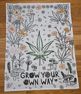 Urban Outfitter текстура гобелен стены вися цветочный гриб богемное хиппи натуральный - Изображение 1 из 4