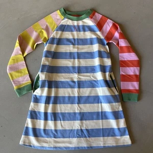 NWOT Mini Boden Girls 11/12 Colorful Stripes Sweater Dress With Pockets  - Picture 1 of 3