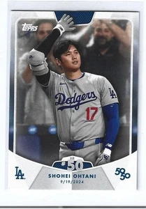 RARE 2024 Topps 50/50: Shohei Ohtani Home Run 50 Photo Image Variation SP #100 - Bild 1 von 2