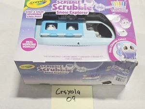 Crayola Scribble Scrubbie Snow Explorer Vehicle Set Color Change Pets Markers Ne - Picture 1 of 7