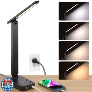 Addtam LED Desk Lamp, Power Strip with 3 Outlets 4 USB Charging Ports(2 USBC) - Picture 1 of 5