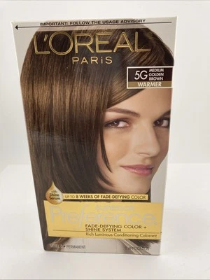 1) Calentador de color de cabello Loreal Superior Preference 5G mediano dorado marrón Foto 1 de 4
