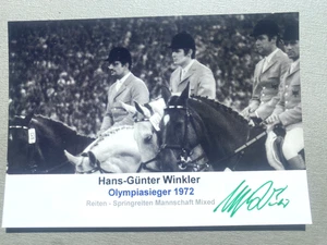 HANS GÜNTER WINKLER (†2018) 5x Olympiasieger Reiten signed Foto 10x15 Autogramm - Picture 1 of 1