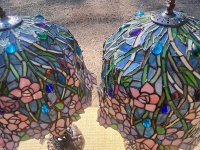 Tiffany Bronze Lamp Antique Replica - Image 1 of 4