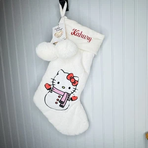 Pottery Barn Teen KAHURY Holiday Hello Kitty Schneemann Strumpf Weihnachten Bommel - Bild 1 von 8