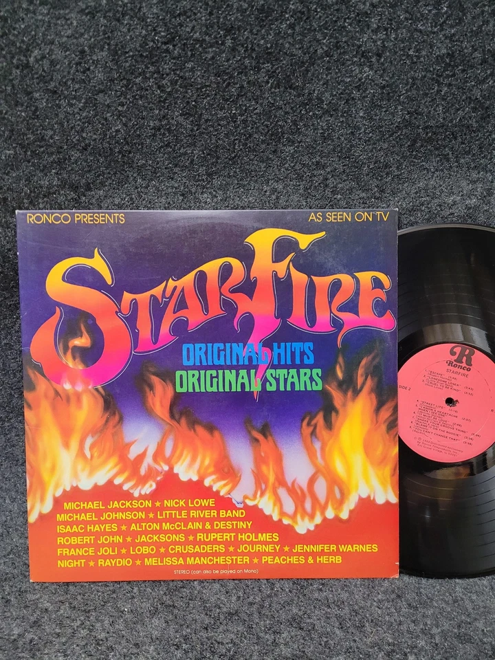 Ronco Starfire Compilation Vinyl LP 1980 Original Hits Michael Jackson Journey Foto 1 de 4
