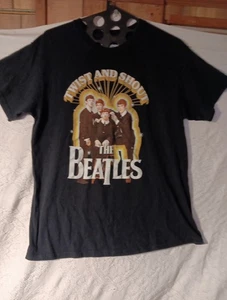 The Beatles t-shirt twist and shout Men's Medium Official Fast Shipping VG Black - Picture 1 of 8