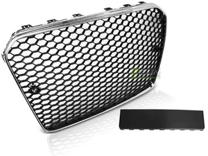 Front Grille for AUDI A5 11-16 RS5 Style Chrome Black FreeShipping US GRAU55W XI - Bild 1 von 6