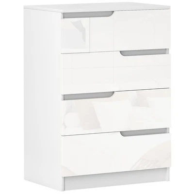 Chest of Drawers for Bedroom Storage Organiser with 4 Drawers White HOMCOM - Image 1 of 4