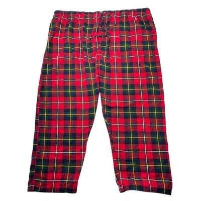 Pantalones de pijama Polo Ralph Lauren de franela a cuadros para hombre talla 4X rojo verde negro bolsillos Foto 1 de 4