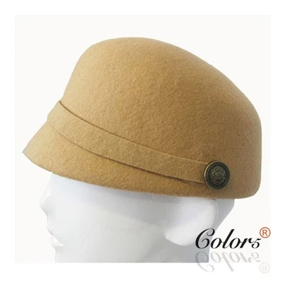Женская шляпа-клош 100% шерсть войлок регулируемый размер - Изображение 1 из 4