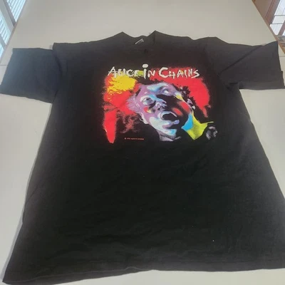 Vintage Alice In Chains Facelift Tour T-Shirt Size XL 1990 Single Stitch Rare  - Image 1 of 4