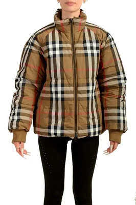 Женская двусторонняя куртка-парка Burberry Iver Down в клетку размер США XL IT 46 - Изображение 1 из 4