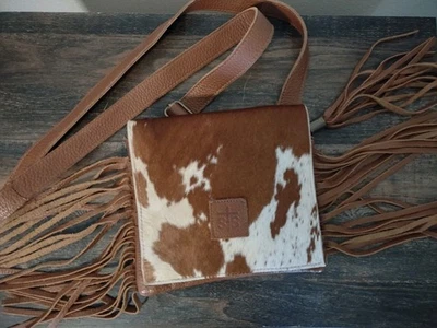 Cartera/bolso bandolera de cuero con flecos STS Ranchwear Miss Kitty de cuero Foto 1 de 4