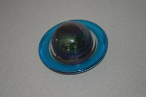 Vintage Correia Saturn Art Glass Paperweight signed - Picture 1 of 9
