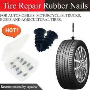 Car Vacuum Tire Repair Nail Rubber Screw Nails + Screwdriver Fast Tool Set - Picture 1 of 13