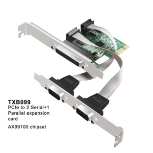 PCIe Expansion Card RS232 RS-232 Serial Parallel COM DB9 PLT Port Expansion Card - Picture 1 of 15