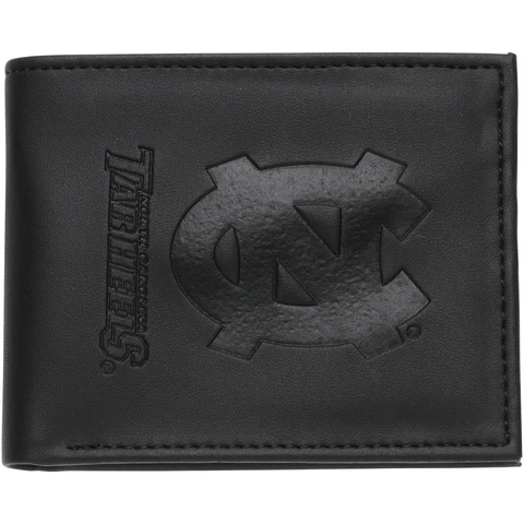 Men's Black North Carolina Tar Heels Hybrid Bi-Fold Wallet Cover