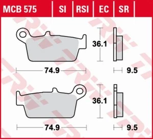 PLAQUETTES DE FREIN KH131 ORGANIC ECO HONDA CR 125R/250R/500R '87-'01, - Photo 1/1