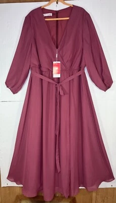 JJ's House NWT Mother of the Bride, Bridesmaid Dress Mulberry Maxi 1X 44” Bust - Image 1 of 4