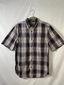 Carhartt kariertes braunes Hemd Relaxed Fit Medium Knopfleiste Freizeit Wandern Camping - Bild 1 von 12