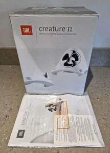 JBL CREATURE II ALTOPARLANTI SATELLITARI 2.1 BIANCHI ALIMENTATI E SUBWOOFER NUOVI IN SCATOLA - Foto 1 di 11