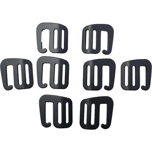 8pcs Metal Wave Buckles Adjustable G-Hook Outdoor Webbing Slide Buckle Clips ... - Picture 1 of 6