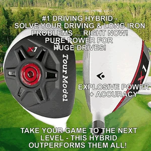 PGA TOUR GHOST DRIVING HYBRID LONG DRIVER NON-CONFORMING DISTANCE GOLF CLUB - Picture 1 of 3