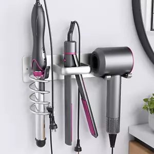 Hair Dryer Holder Curling Iron Holder Flat Iron, Blow Dryer Holder Wall Mount, 3 - Picture 1 of 12